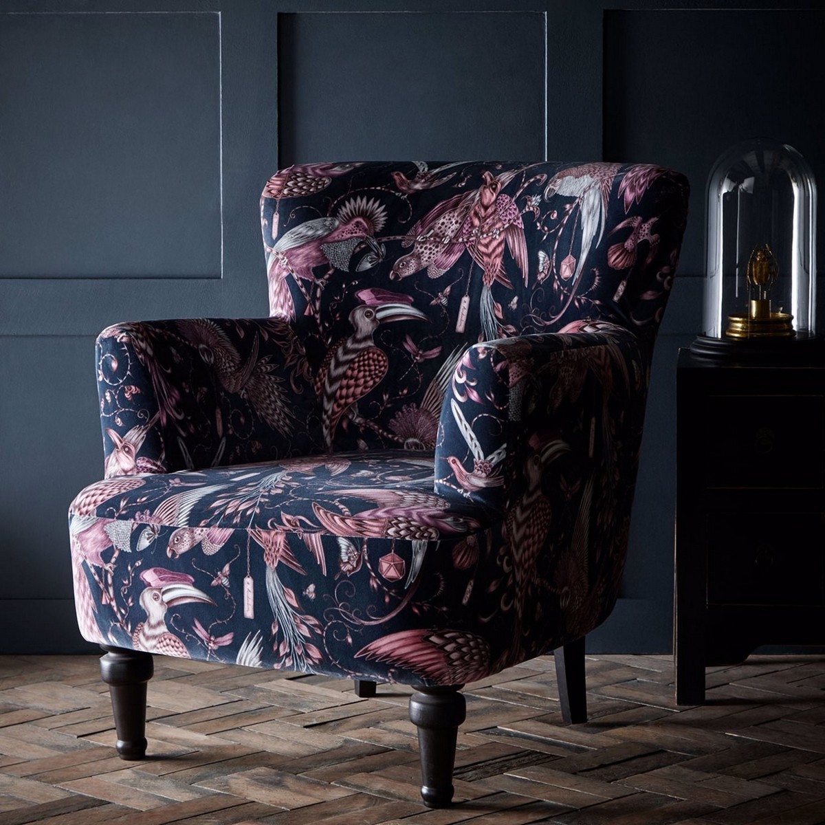 Aubudon Pink Dalston Chair Fabric by Emma J Shipley