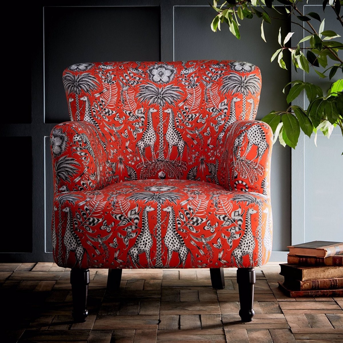 Kruger Flame Dalston Chair Fabric by Emma J Shipley