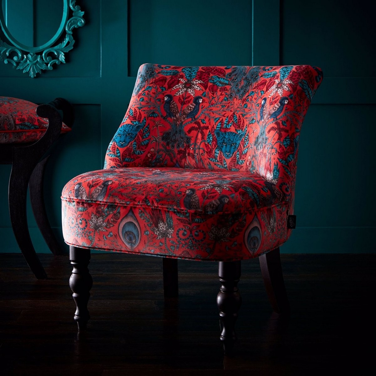 Amazon Red Langley Chair Fabric by Emma J Shipley