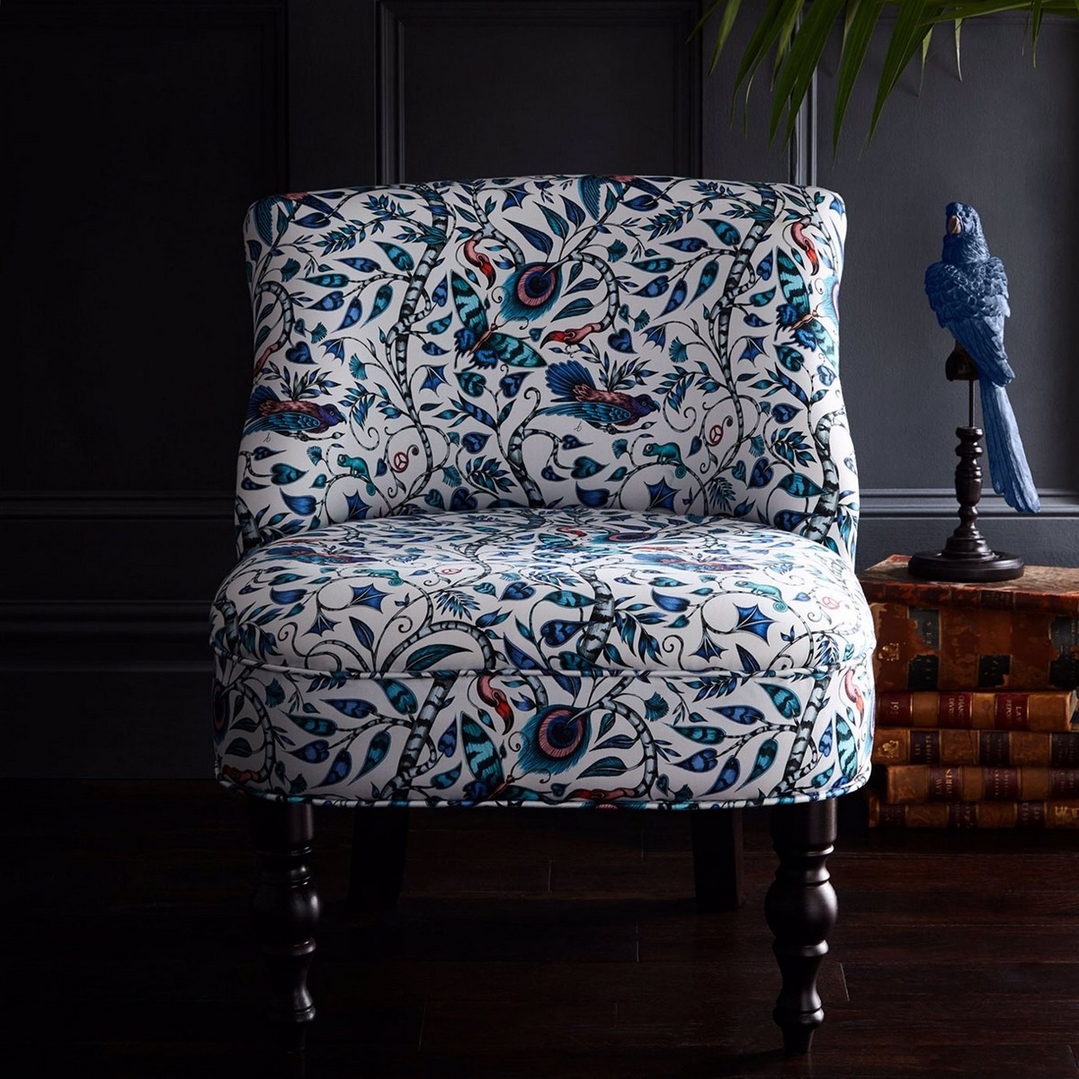 Rousseau Blue Langley Chair Fabric by Emma J Shipley
