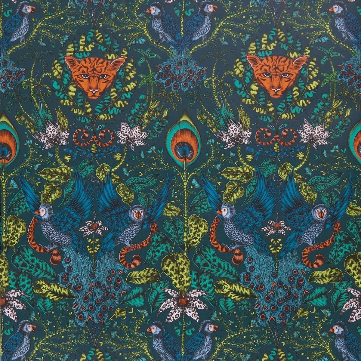 Amazon Navy Fabric by Emma J Shipley