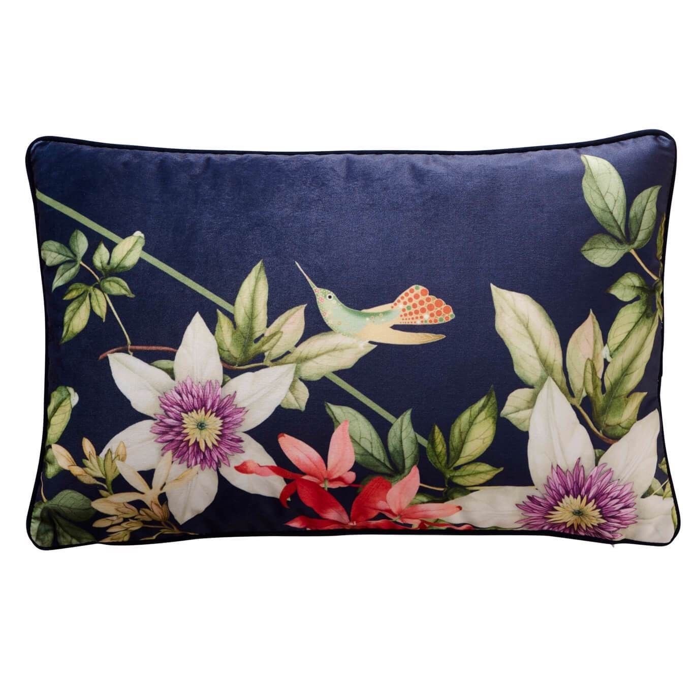 Hummingbird Midnight Cushion Fabric by Wedgwood