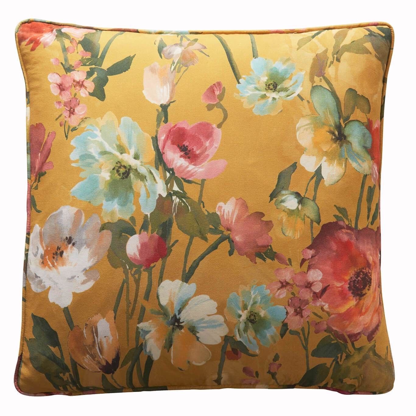 Meadow Ochre Cushion Fabric by Studio G