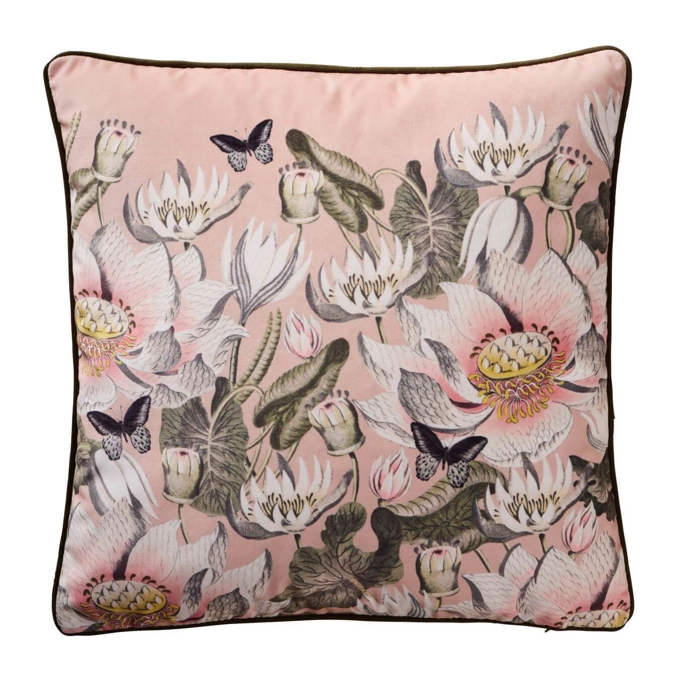 Waterlily Blush Cushion Fabric by Wedgwood