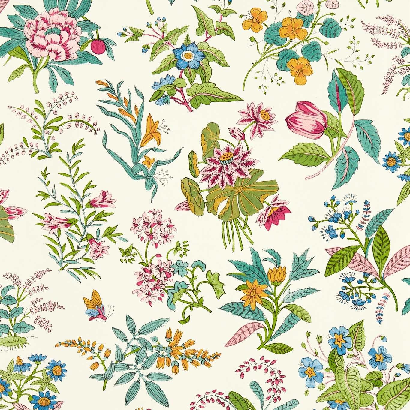 Woodland Floral Peridot/Ruby/Pearl Fabric by Harlequin