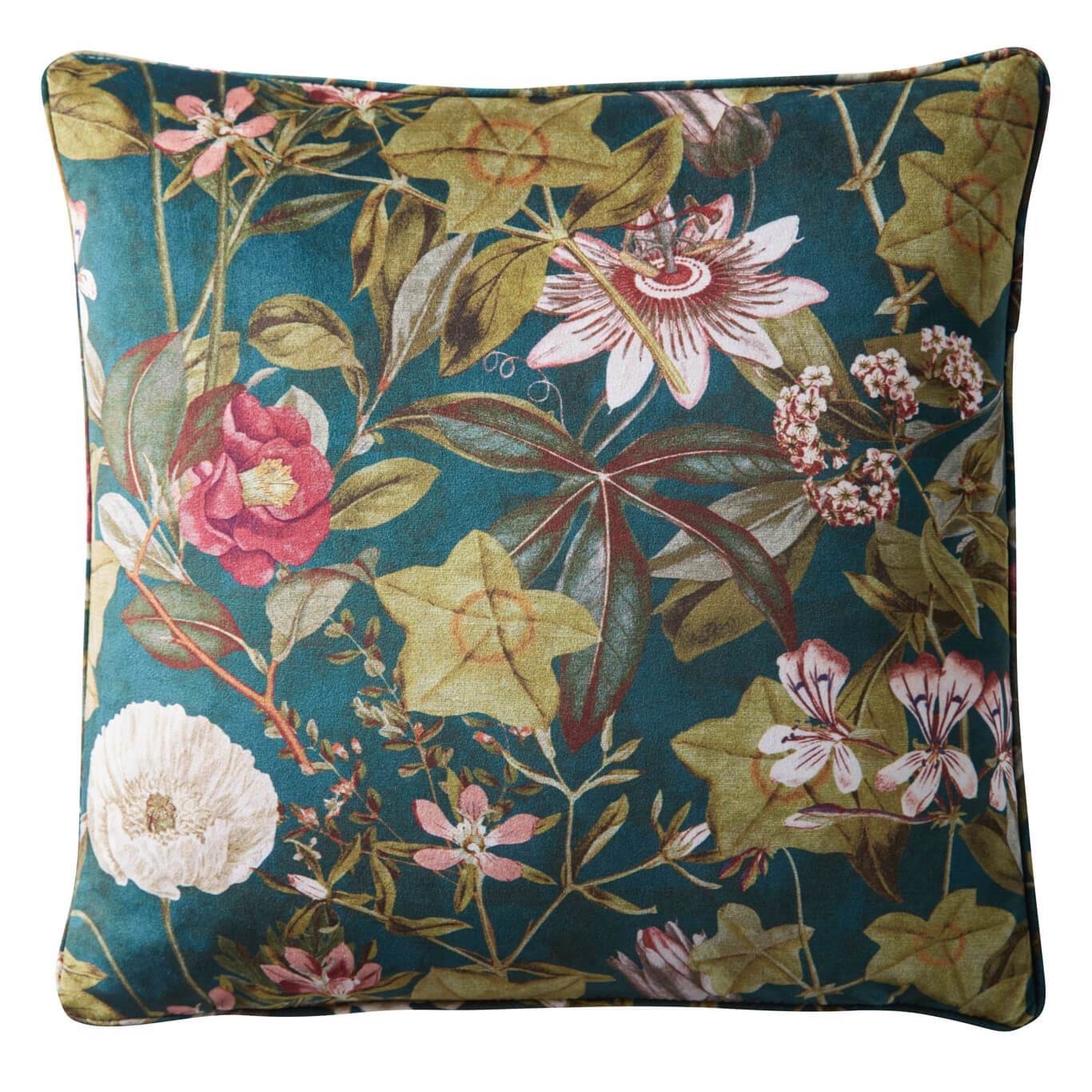 Passiflora Emerald Cushion Fabric by Clarke & Clarke