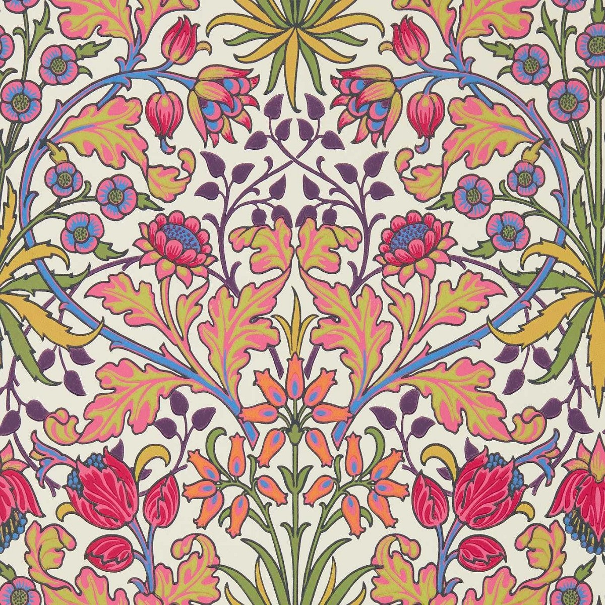 Hyacinth Cosmo Pink Fabric by William Morris & Co.