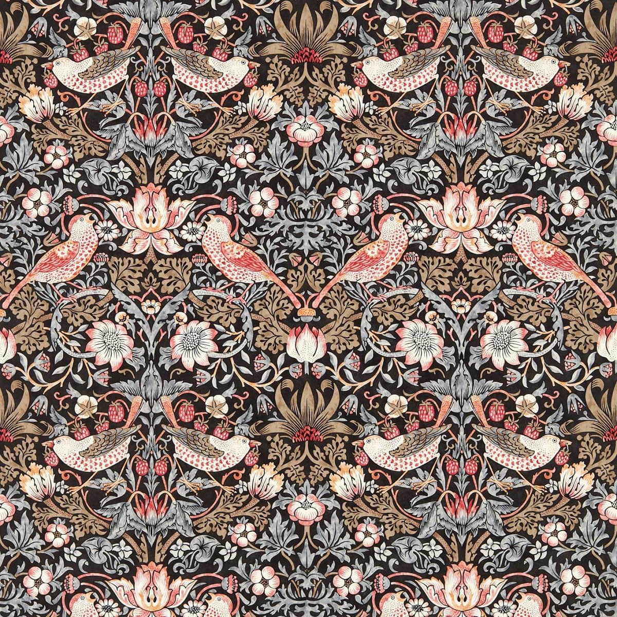 Strawberry Thief Old Fashioned Fabric by William Morris & Co.
