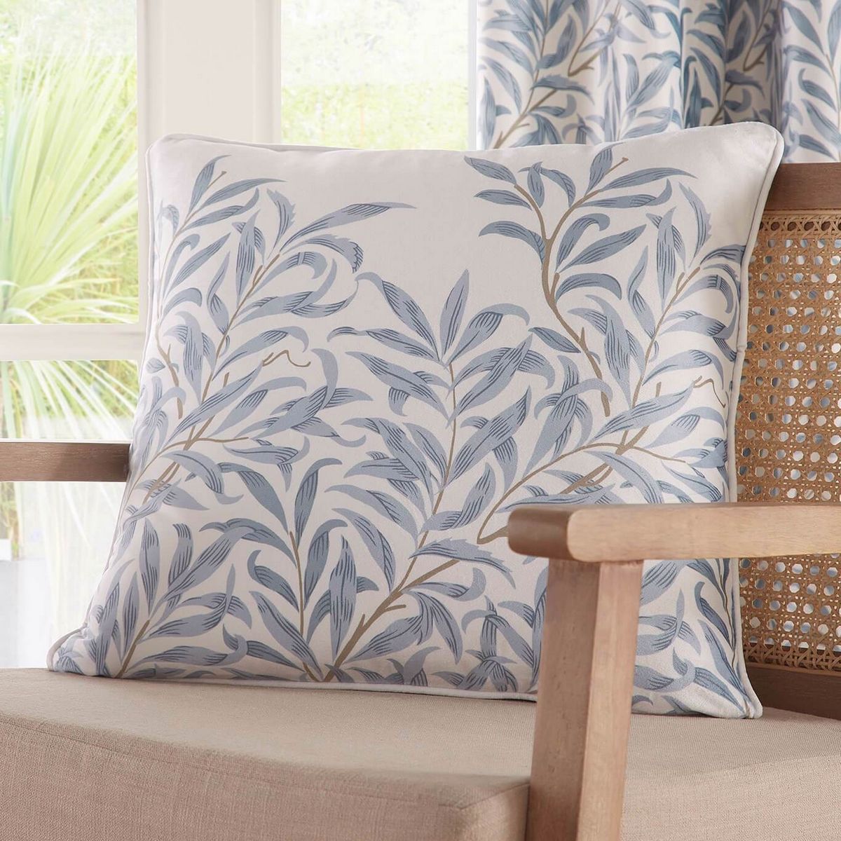 Willow Boughs Mineral Cushion Fabric by Clarke & Clarke